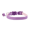 PU Leather Soft Breakaway Buckle solid color Cat Collar with Bell Colorful