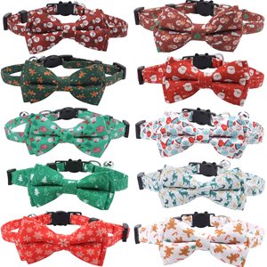 New Style Christmas Santa Claus Snowflake Snowman Breakaway Buckle Safety Cat Collar for Pet Cats Collars