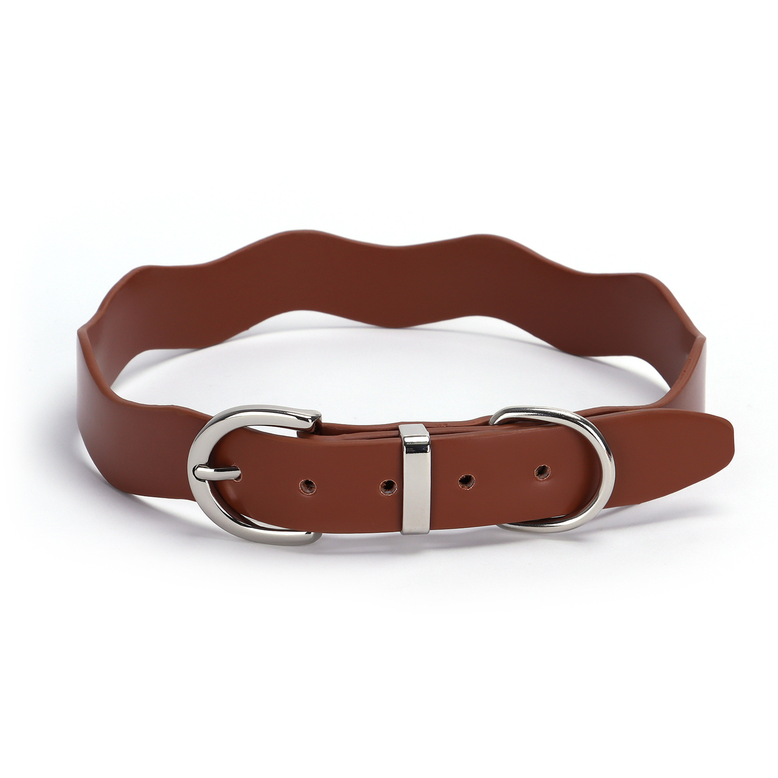 Metal Buckle wave PU Leather Pet Collars Dog Collar