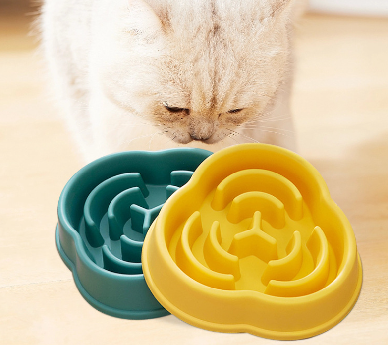 classic Pet dog Slow Food eating Bowl multi-color bowl