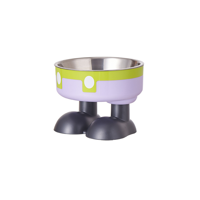 High Foot Cat Bowl Water Bowl Elevated Protect stainless steel Pet Dog Bowl