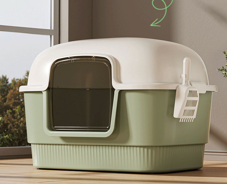 customization customized plastic pet cat litter box litter tray toilet