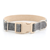 customize logo Cotton Linen Pet dog Collar Lightweight Adjustable Design Hypoallergenic