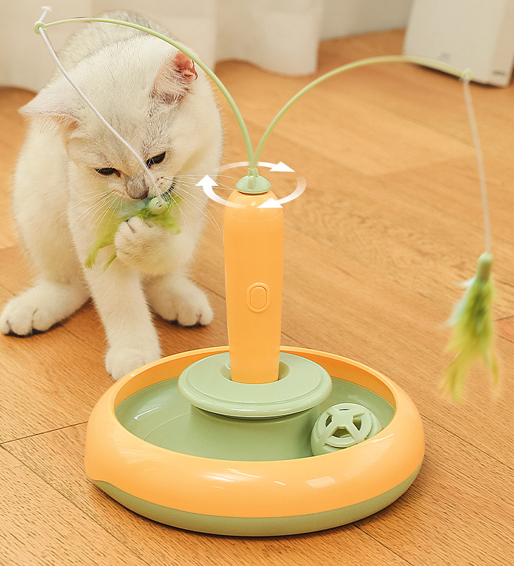 360° Smart Automatic Interactive cat Smart Ball Toy Cat Toys Rolling Teaser Ball Battery